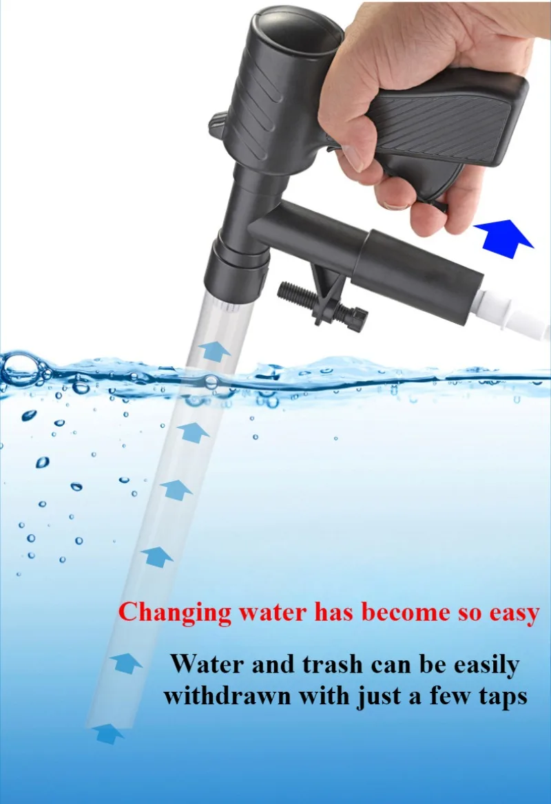 Manual Water Changer Fish Tank Cleaning Tool Aquarium Sand Gravel Cleaner Siphon Principle Fish Tank Accessories