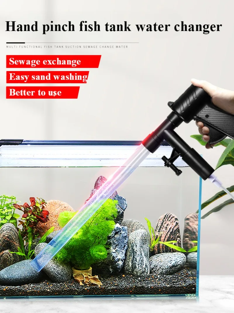 Manual Water Changer Fish Tank Cleaning Tool Aquarium Sand Gravel Cleaner Siphon Principle Fish Tank Accessories