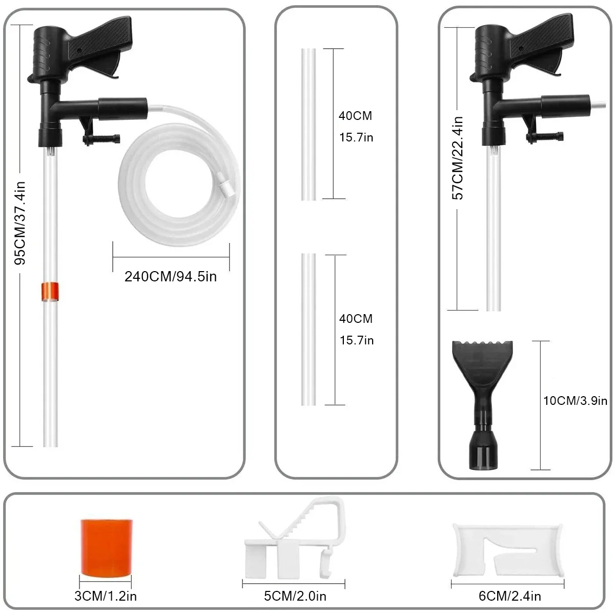 Manual Water Changer Fish Tank Cleaning Tool Aquarium Sand Gravel Cleaner Siphon Principle Fish Tank Accessories