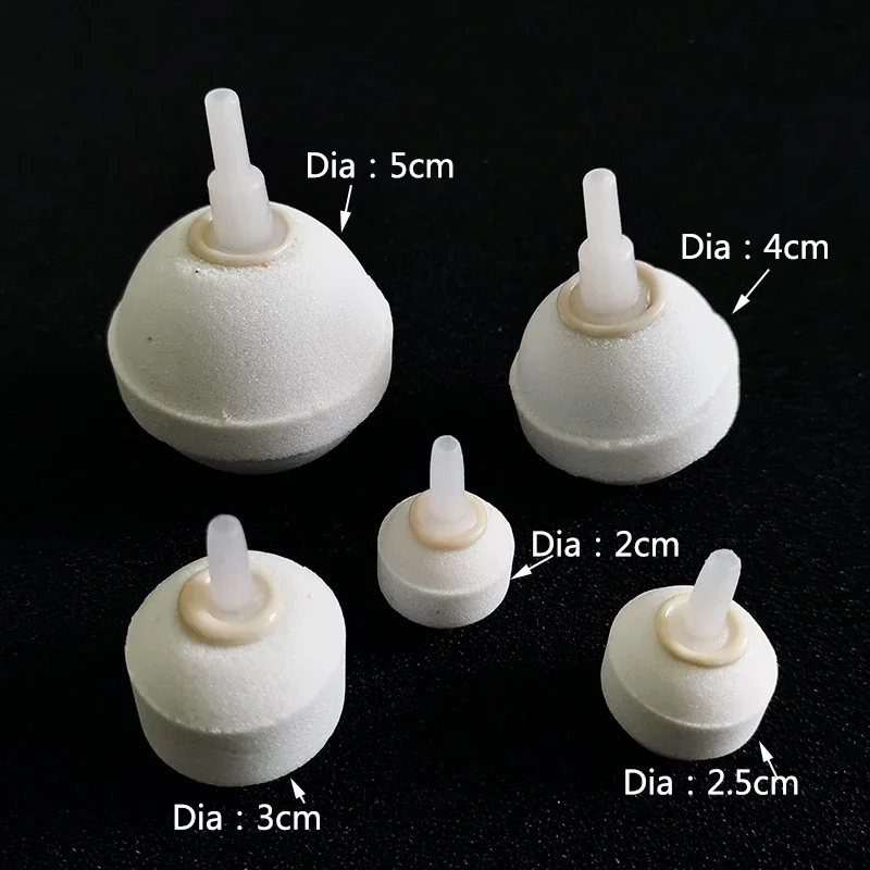 2cm/3cm/4cm/5cm Fish Tank Aquarium Air Stone Oxygen Aerator Increasing Air Bubble Pond Pump Hydroponic Oxygen Supply Great