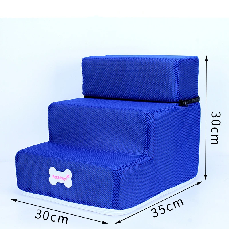 Hot Dog House Dog Stairs Pet 2/3 Steps Stairs for Small Dog Cat Pet Ramp Ladder Anti-slip Removable Dogs Bed Stairs Pet Supplies