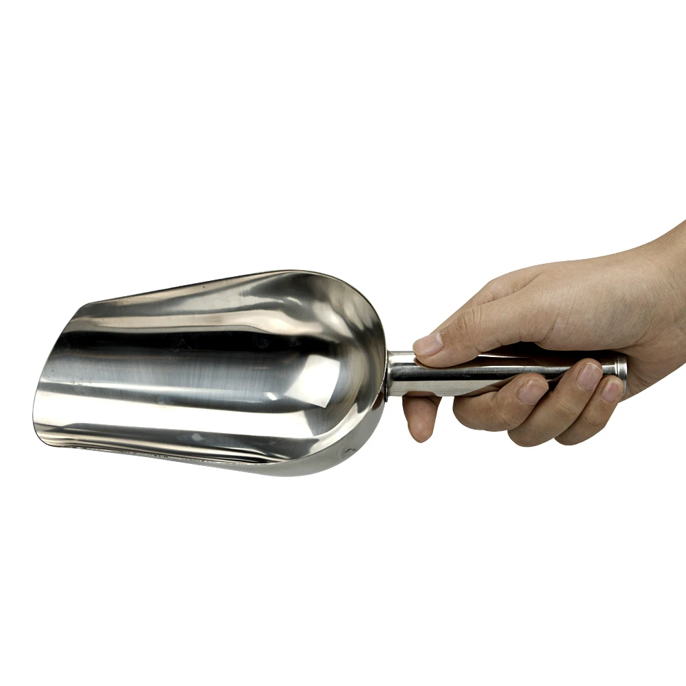 Pet Food Shovel Stainless Steel Dog Feeding Shovel Cat Dry Food Scoop Large Capacity Thickening Dog Food Scoop Spoon 23.5X8X5Cm