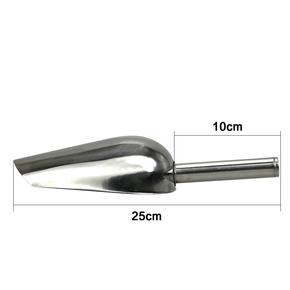 Pet Food Shovel Stainless Steel Dog Feeding Shovel Cat Dry Food Scoop Large Capacity Thickening Dog Food Scoop Spoon 23.5X8X5Cm