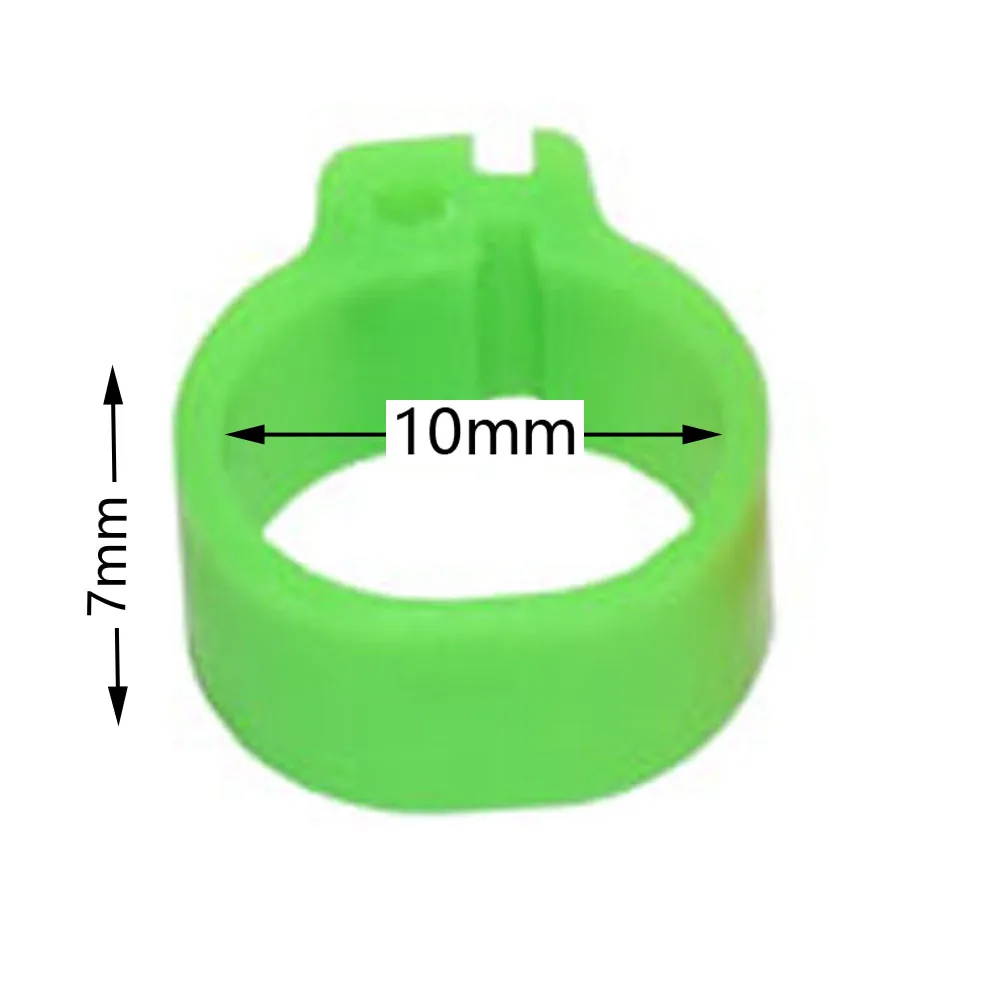 100Pcs 10mm Birds Pigeon Foot Rings Small Poultry Foot Ring 10 Colors Plastic Dove Clip Quail Pigeon Foot Ring Pet Bird Supplies