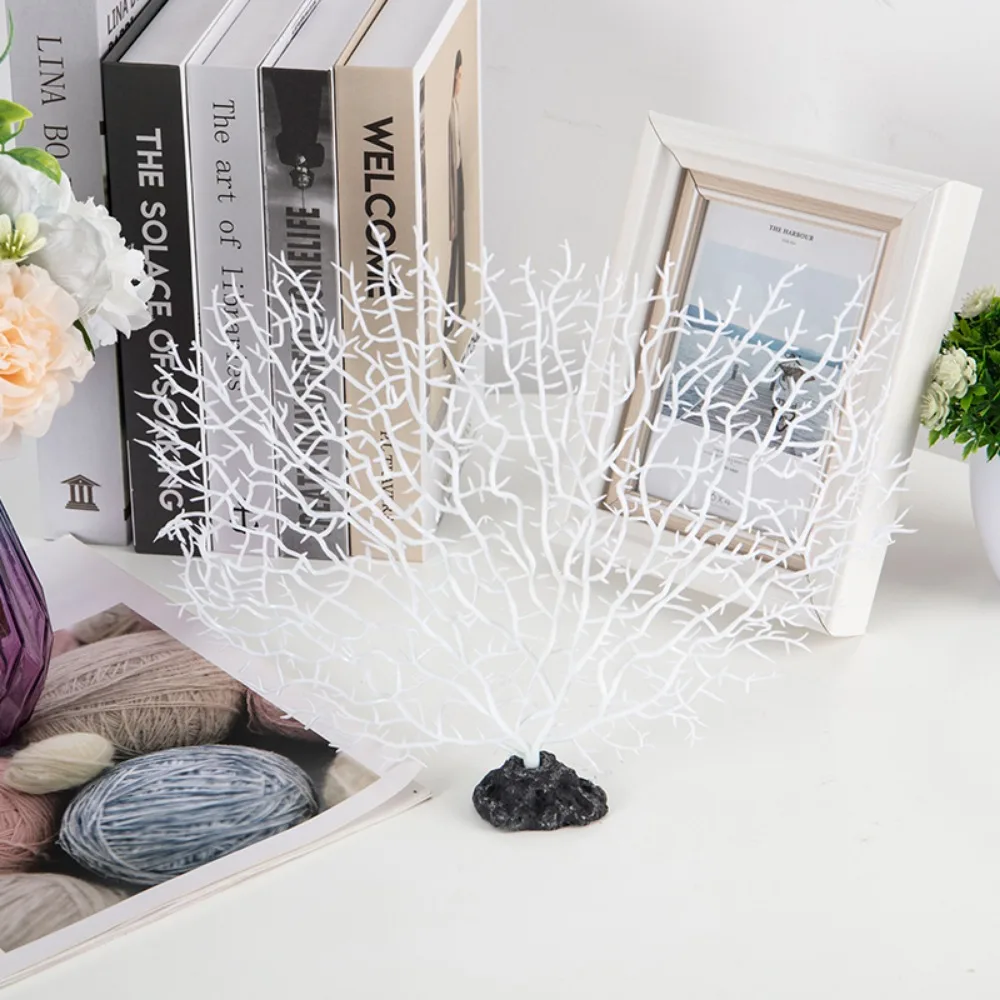 Aquarium Plants Decoration Tree Shape Plastic Resin Coral Fishing Tank Landscaping Omanments