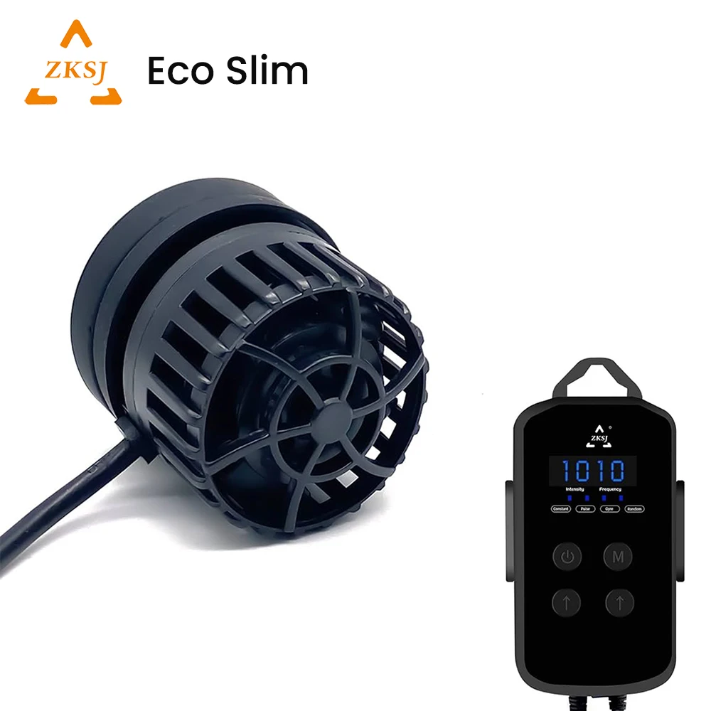 ZKSJ Eco Slim 6000 DC Mini Saltwater Fish Tank Aquarium Wavemaker Pump with Controller