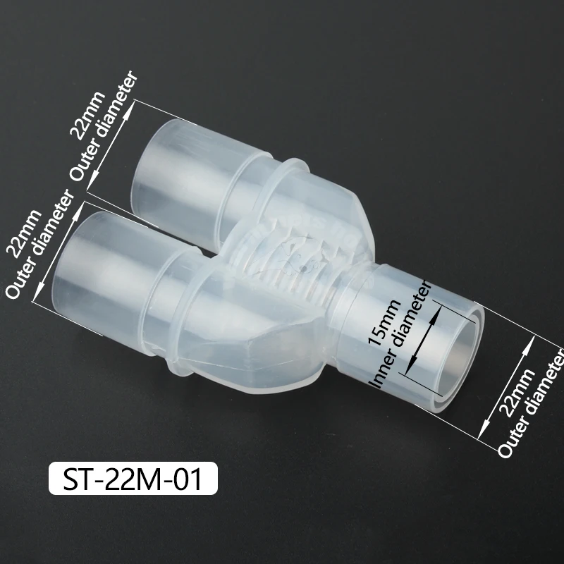50pcs/100pcs Anesthesia Hose Connector Breathing Circuit Corrugated Tube L-Shaped Y-Shaped Connector Straight Connection Adapter
