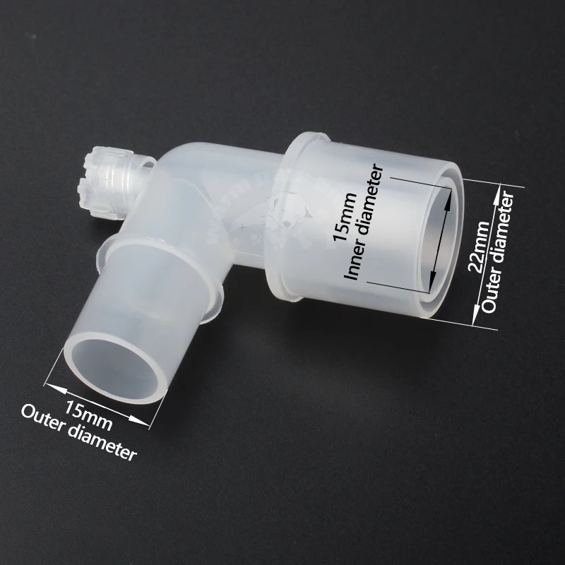 50pcs/100pcs Anesthesia Hose Connector Breathing Circuit Corrugated Tube L-Shaped Y-Shaped Connector Straight Connection Adapter