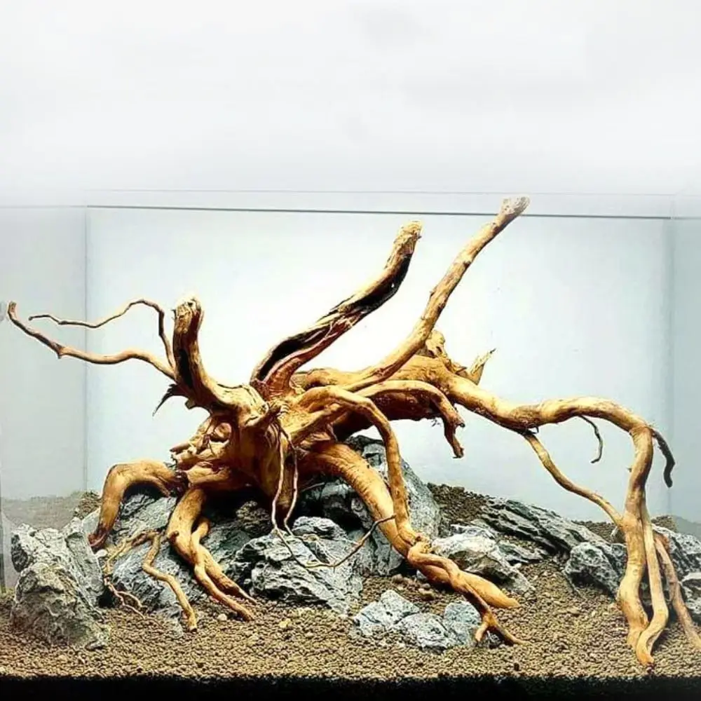 Natural Tree Trunk Aquarium Decoration Wood Artwork Decor Driftwood Branches Landscaping Ornaments Fish Tank Decor Supplies