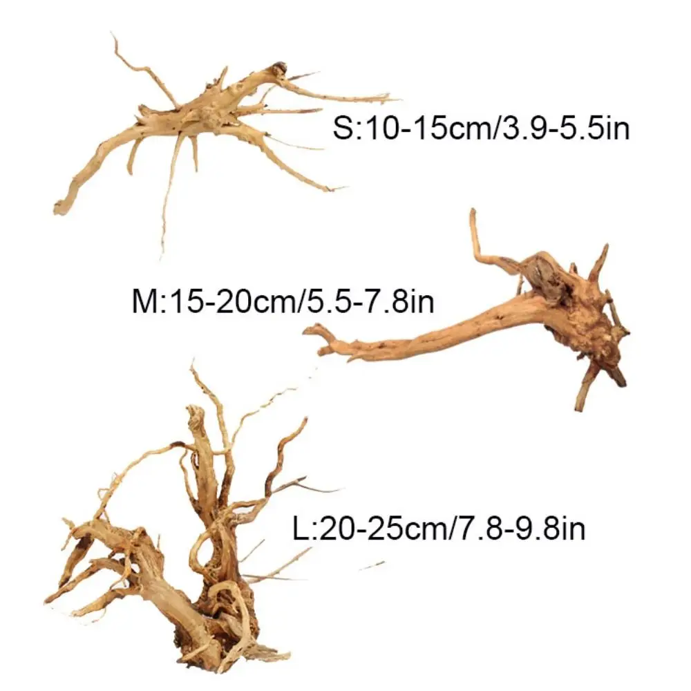 Natural Tree Trunk Aquarium Decoration Wood Artwork Decor Driftwood Branches Landscaping Ornaments Fish Tank Decor Supplies