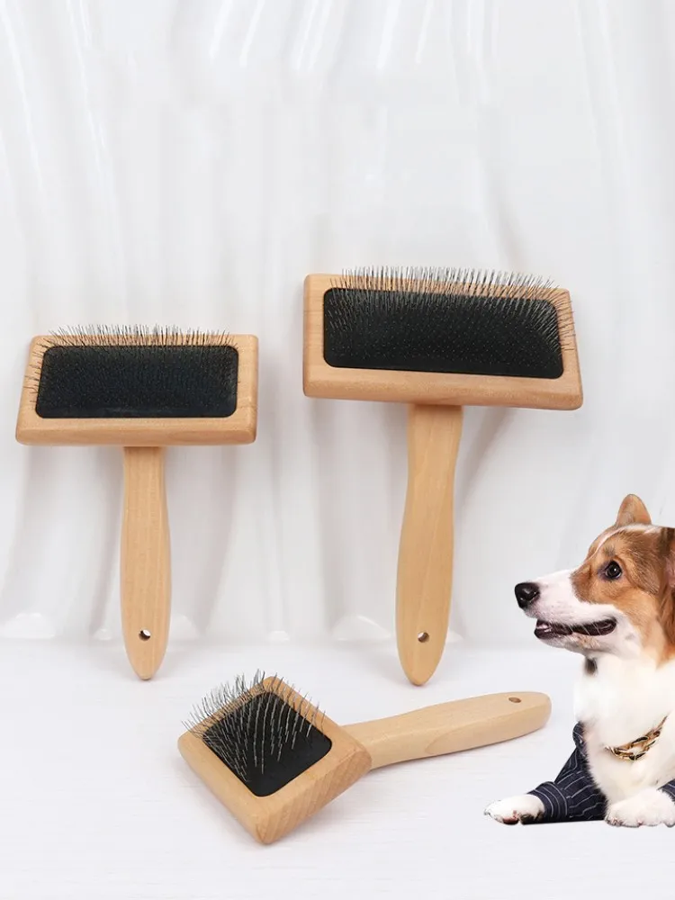Dog Comb Pet Hair Remover Dogs Brush Dog Grooming Wooden Dogs Comb Massage Cat Hair Brush Cat Combs Cleaning Tools Pet Supplies