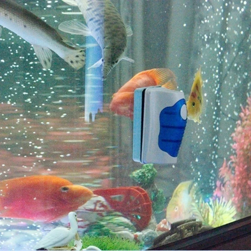 Fish Tank Glass Scraper Cleaner Floating Aquarium Cleaner Super Magnetic Clean Brush Aquarium Cleaning Tools Aquarium Tank