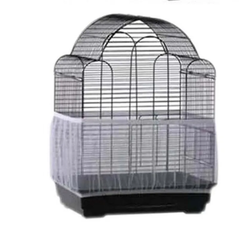 Receptor Seed Guard Nylon Mesh Bird Parrot Cover Soft Easy Cleaning Nylon Airy Fabric Mesh Bird Cage Cover Seed Catcher Guard