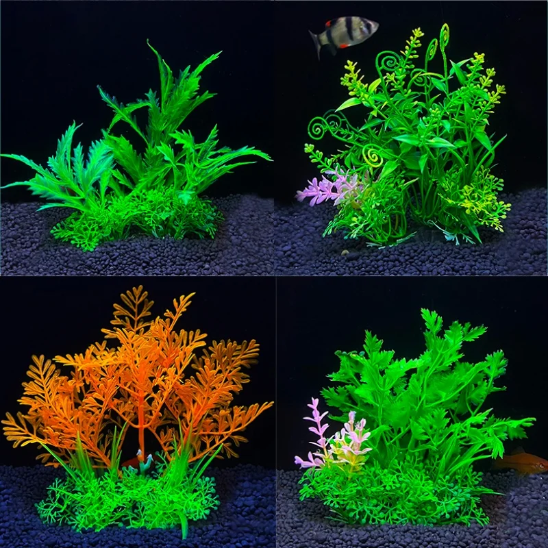 14cm/5.5inch Fish Tank Simulation Plant Aquarium Artificial DIY Decor Plants Water Grass Fish Tank Decorations