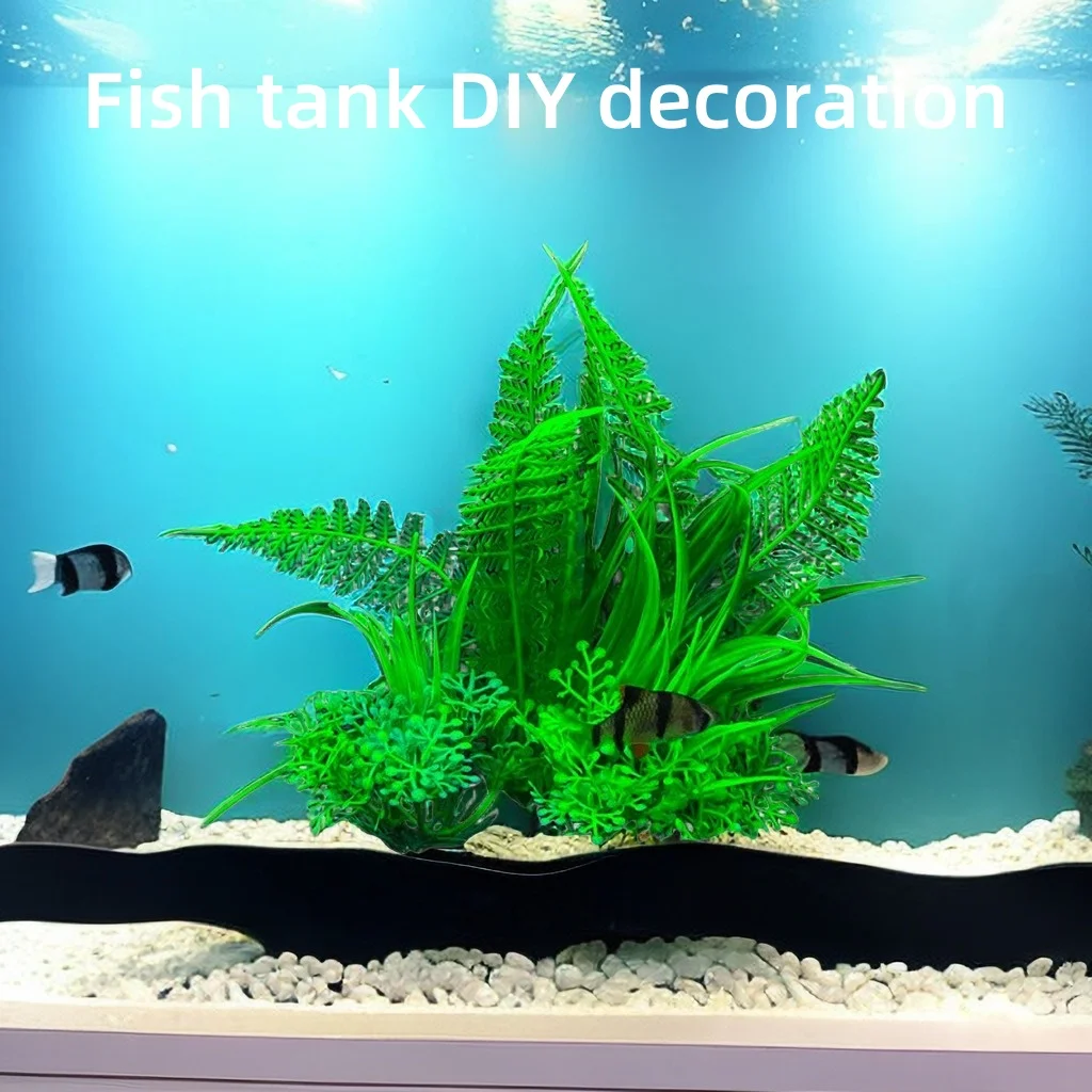 14cm/5.5inch Fish Tank Simulation Plant Aquarium Artificial DIY Decor Plants Water Grass Fish Tank Decorations