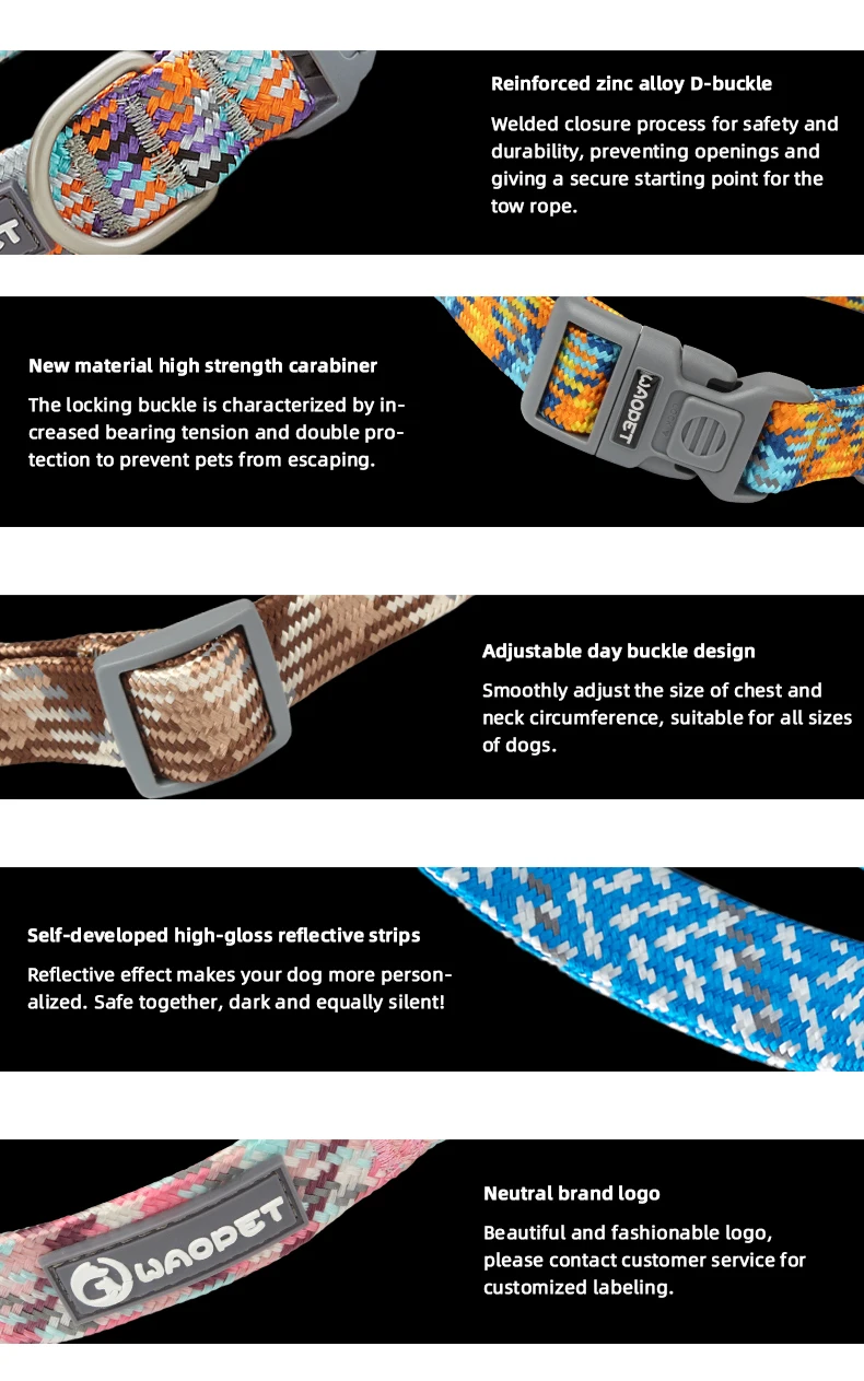 Pet Supplies Dog Collar For Puppy Medium Large Dogs Cute Cat Durable Life Dog Leash Collar German Shepherd Walking Training New