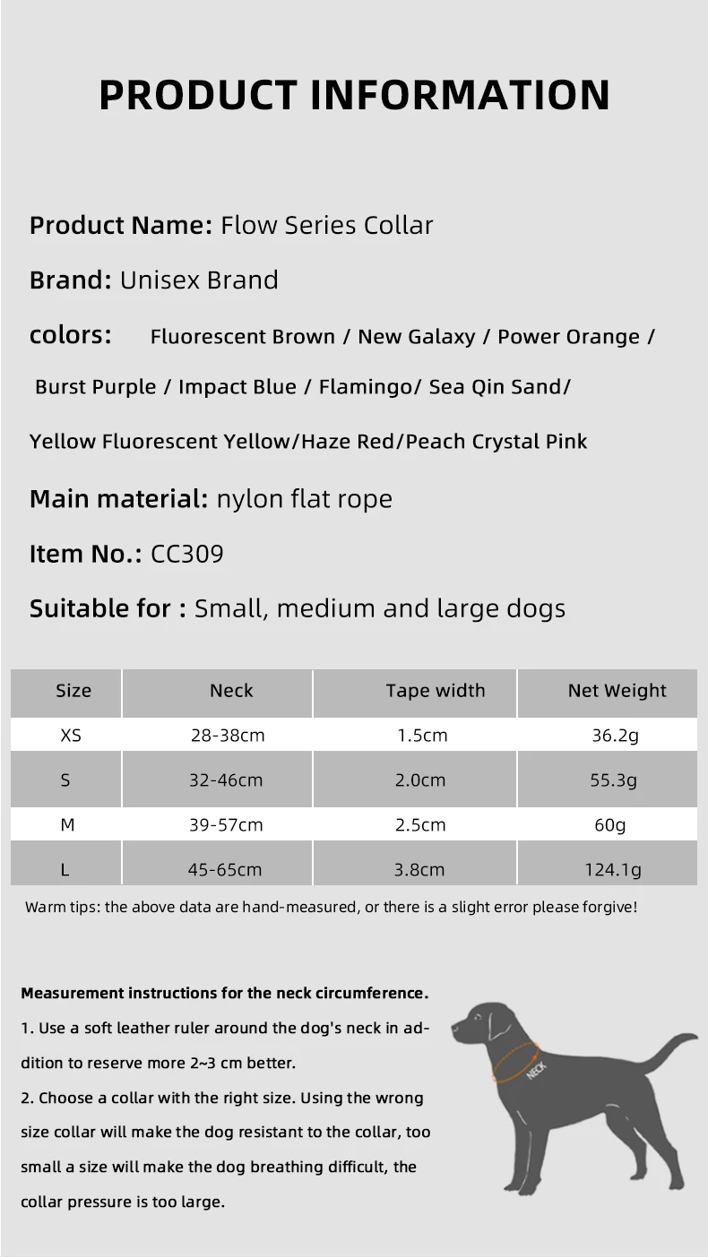 Pet Supplies Dog Collar For Puppy Medium Large Dogs Cute Cat Durable Life Dog Leash Collar German Shepherd Walking Training New