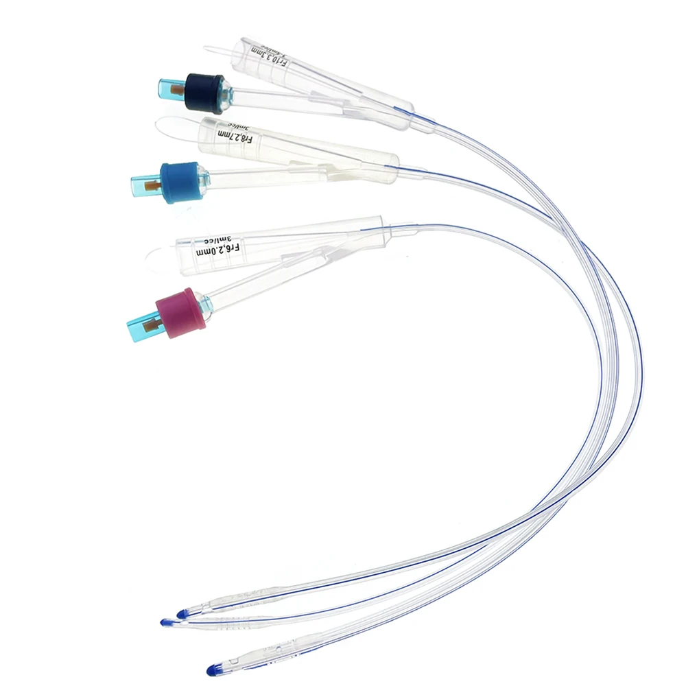 Pet Dog Canine Foley Catheter Long Time Indwelling 2-way Urinary Silicone Male Dog Relieve Urethral Obstruction With Stylet 5PCS