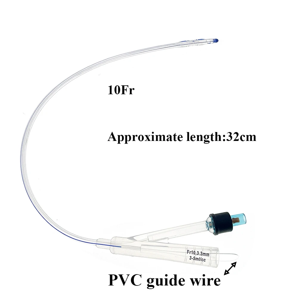 Pet Dog Canine Foley Catheter Long Time Indwelling 2-way Urinary Silicone Male Dog Relieve Urethral Obstruction With Stylet 5PCS