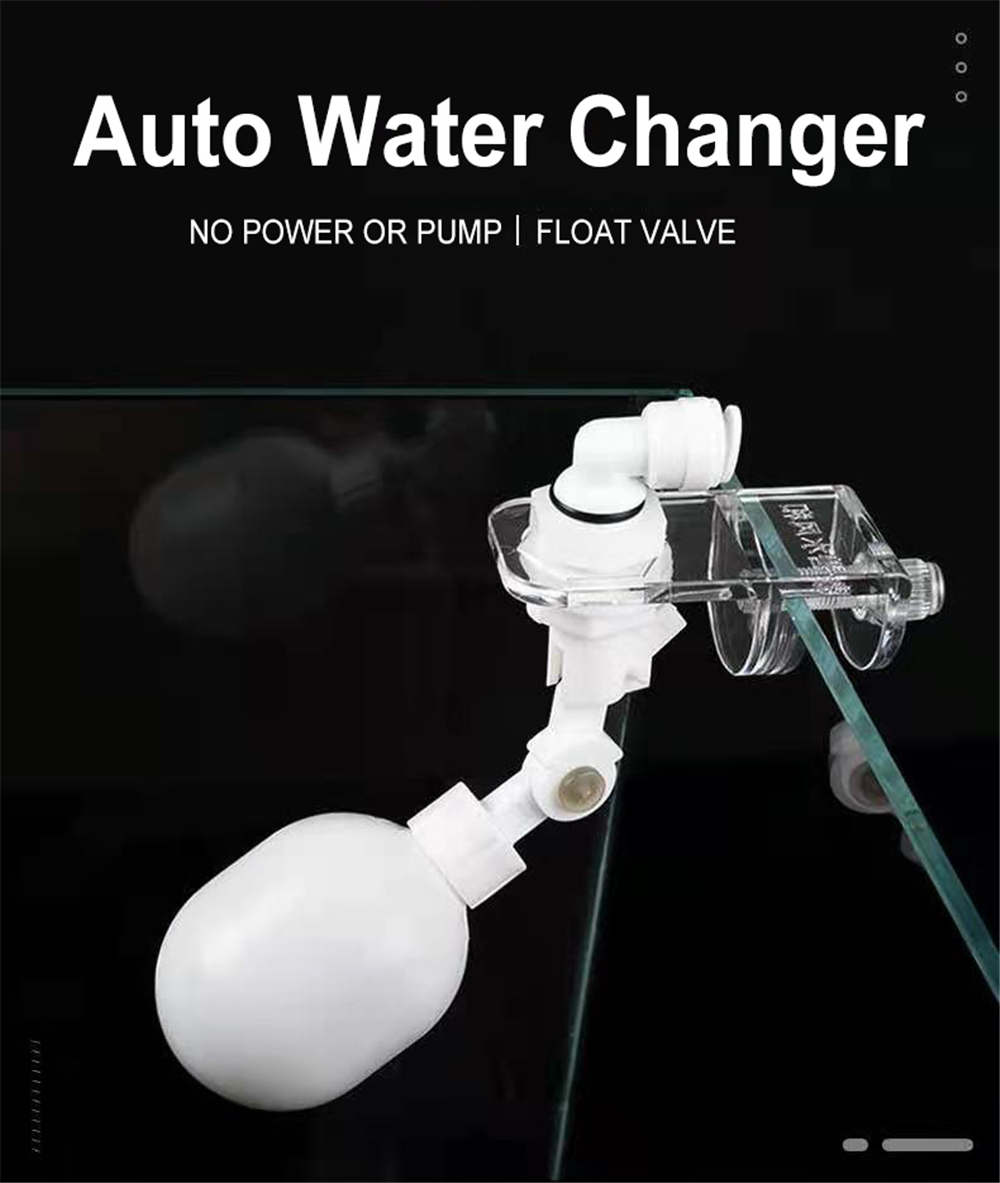 Auto Aquarium Water Changer Kit Power Free Fish Tank Float Ball Valve Type Auto Water Filler Water Level Controller 1/4 Inch