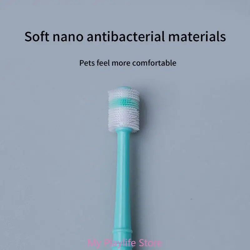 Small Pet Toothbrush for Dogs Cat Teeth Cleaning Kits Soft Silicone Bristle Dog Toothbrush Dental Care Puppy Tooth Brush