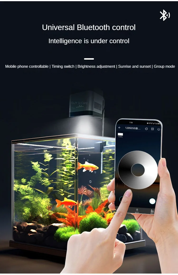 New Aquarium LED Water Grass Lamp WRGB Full Spectrum Explosive Algae Downlight for Native Stream Fish Tank 8500K 25/35/65W