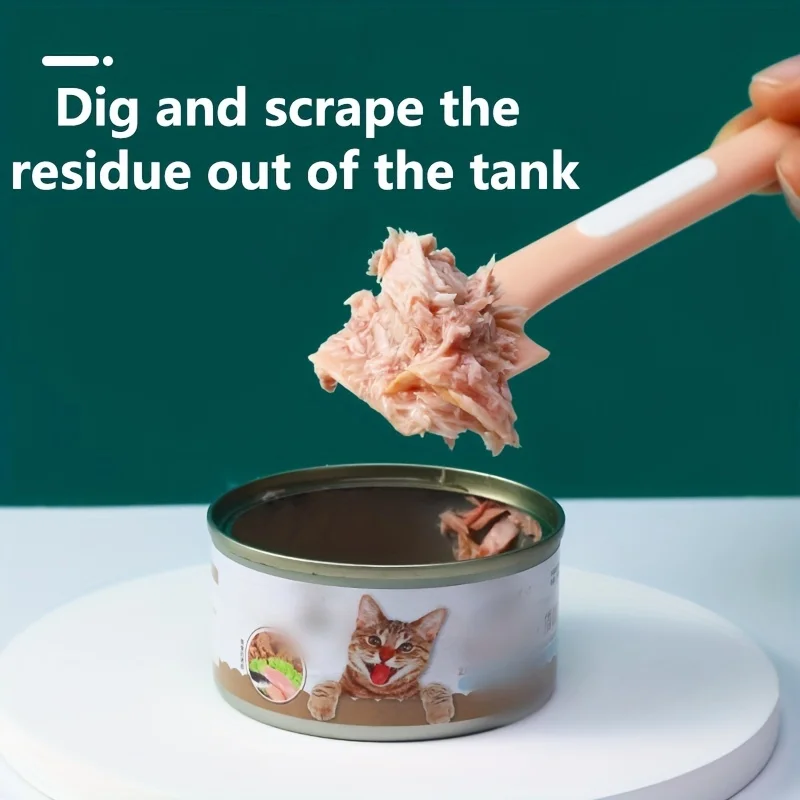 Reusable Pet Canned Spoon Silicone Pet Wet Food Mixing Spoon Pet Tableware Accessories Feeder Shovel Feeding Stirring Spoons