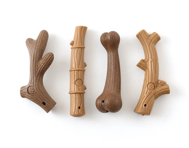 New Pet Teeth Grinding Toy Dog Interactive Bone Training Toy Bamboo Cleaning Teeth Fixing Wear Resistant Pet Products