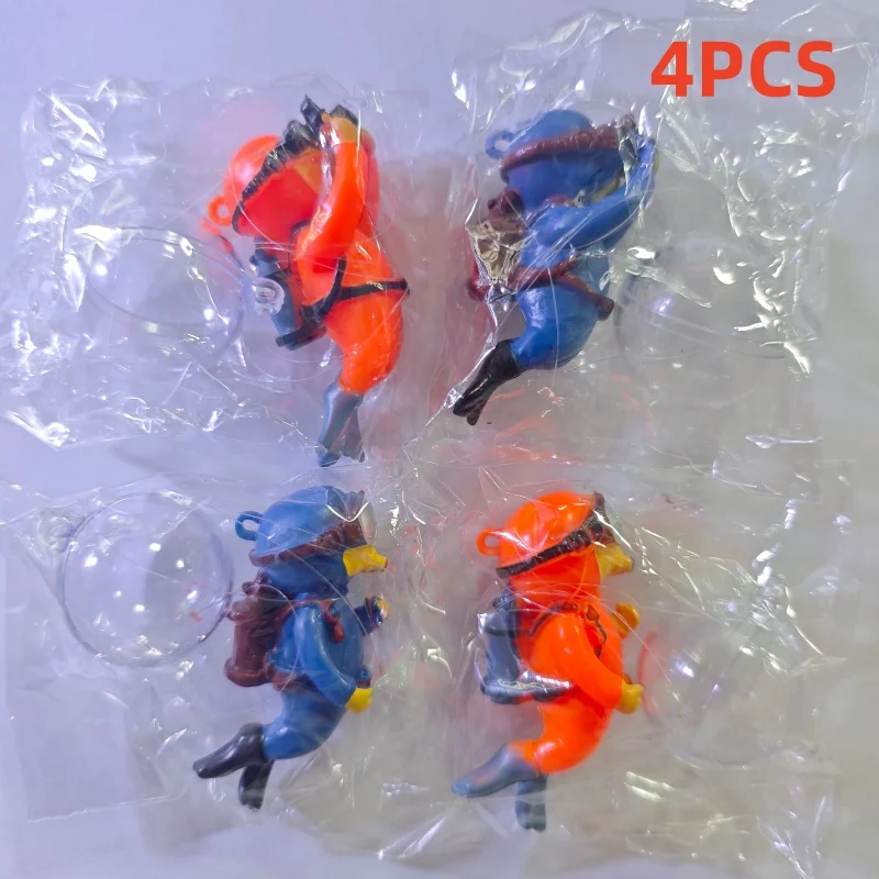 Fish Tank Diver Ornaments Landscape Decoration Aquarium Gifts Popular Floating, Hayao Miyazaki Blue Fatty with Ball and Line