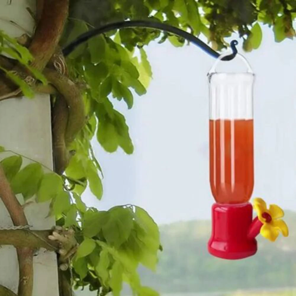 90ML Hummingbird Feeders Portable Transparent Hanging Bird Feeders Removable Lightweight Water Bowl Garden