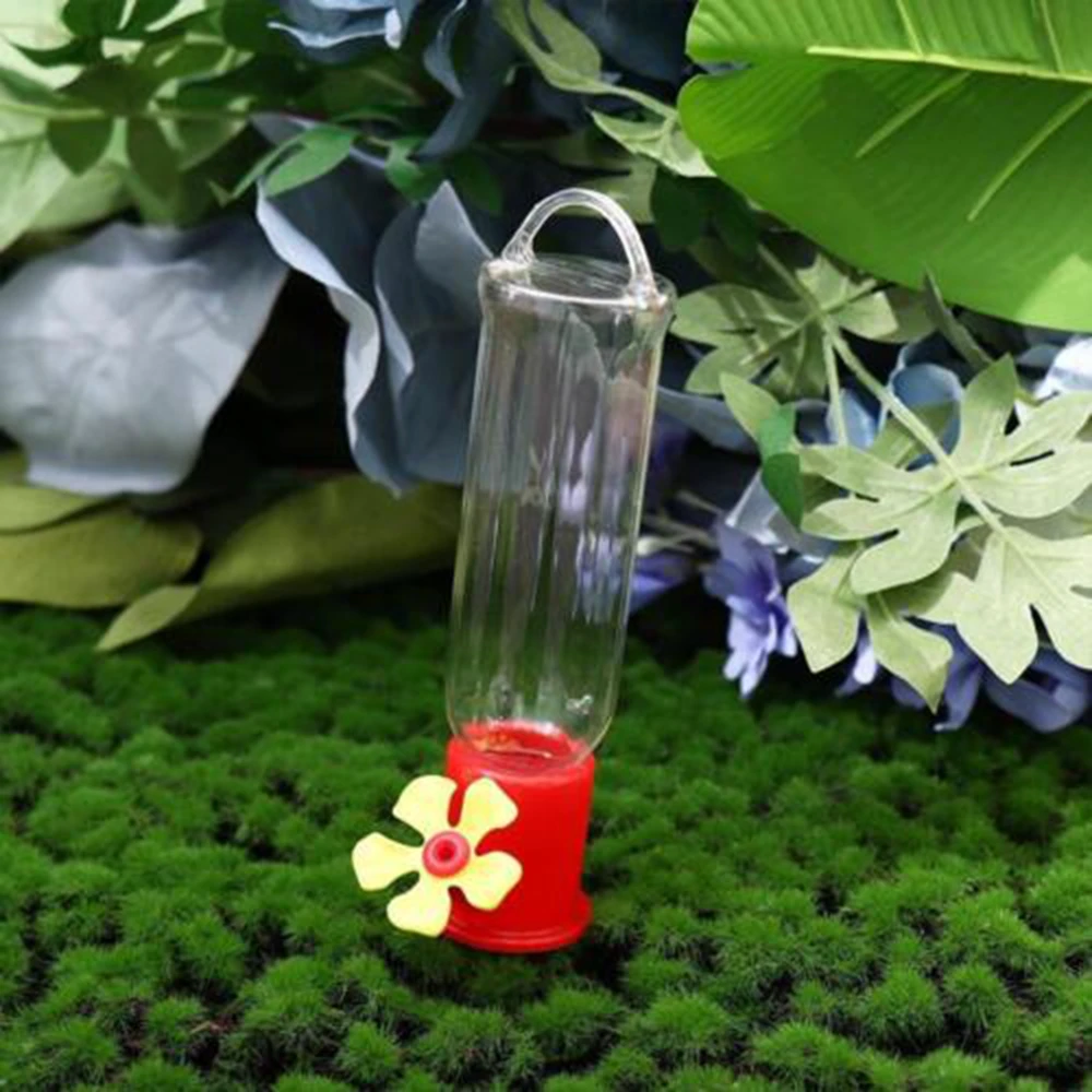 90ML Hummingbird Feeders Portable Transparent Hanging Bird Feeders Removable Lightweight Water Bowl Garden