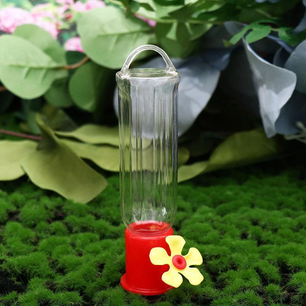 90ML Hummingbird Feeders Portable Transparent Hanging Bird Feeders Removable Lightweight Water Bowl Garden