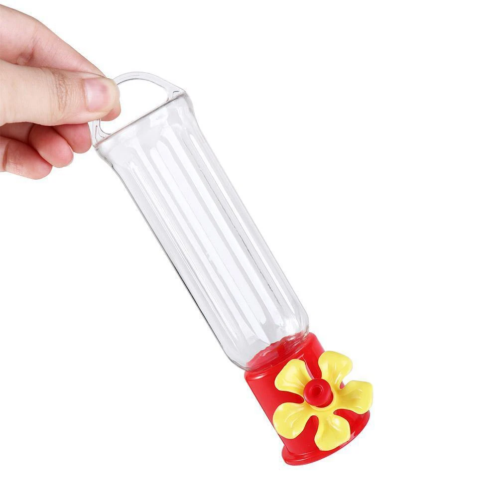 90ML Hummingbird Feeders Portable Transparent Hanging Bird Feeders Removable Lightweight Water Bowl Garden