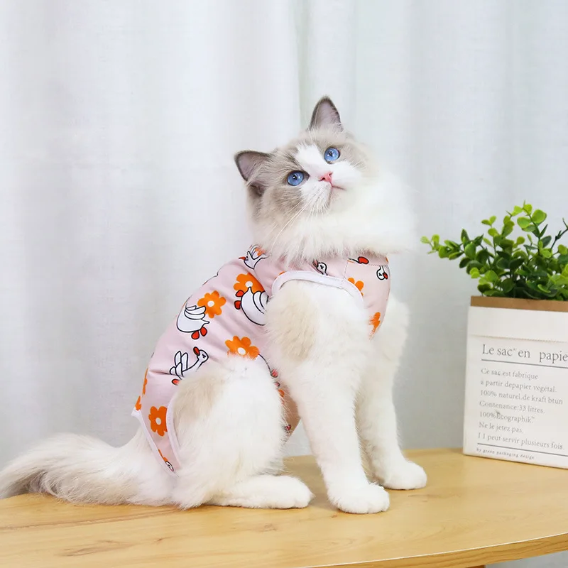 Cat Professional Recovery Suit for Abdominal Wounds or Skin Diseases Spay Suit for Female Cat Neuter Suit for Male Cats