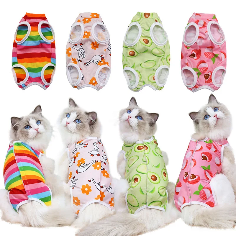 Cat Professional Recovery Suit for Abdominal Wounds or Skin Diseases Spay Suit for Female Cat Neuter Suit for Male Cats
