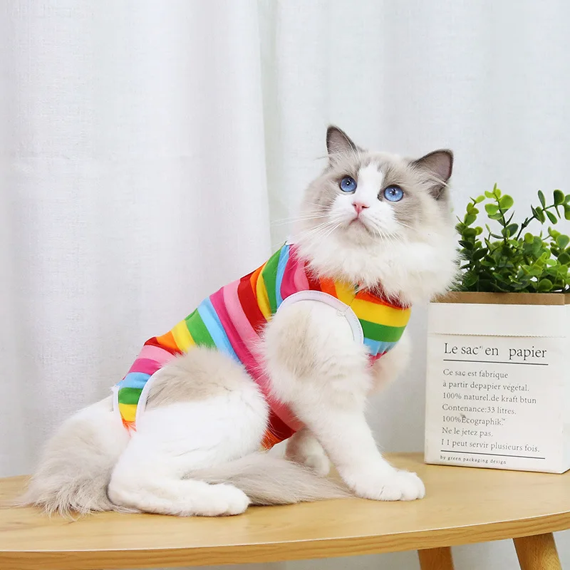 Cat Professional Recovery Suit for Abdominal Wounds or Skin Diseases Spay Suit for Female Cat Neuter Suit for Male Cats