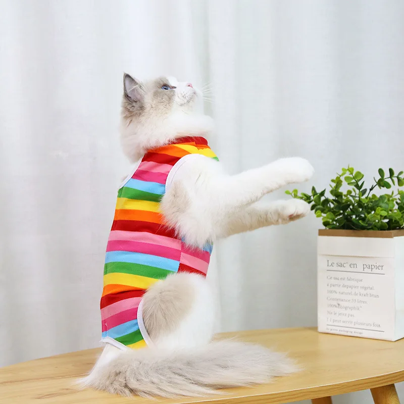 Cat Professional Recovery Suit for Abdominal Wounds or Skin Diseases Spay Suit for Female Cat Neuter Suit for Male Cats