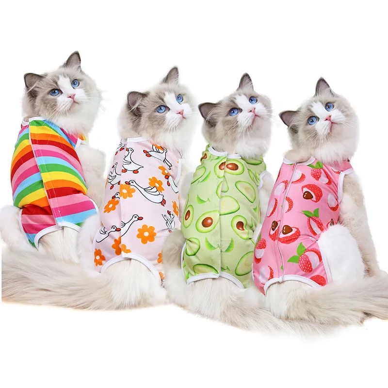 Cat Professional Recovery Suit for Abdominal Wounds or Skin Diseases Spay Suit for Female Cat Neuter Suit for Male Cats