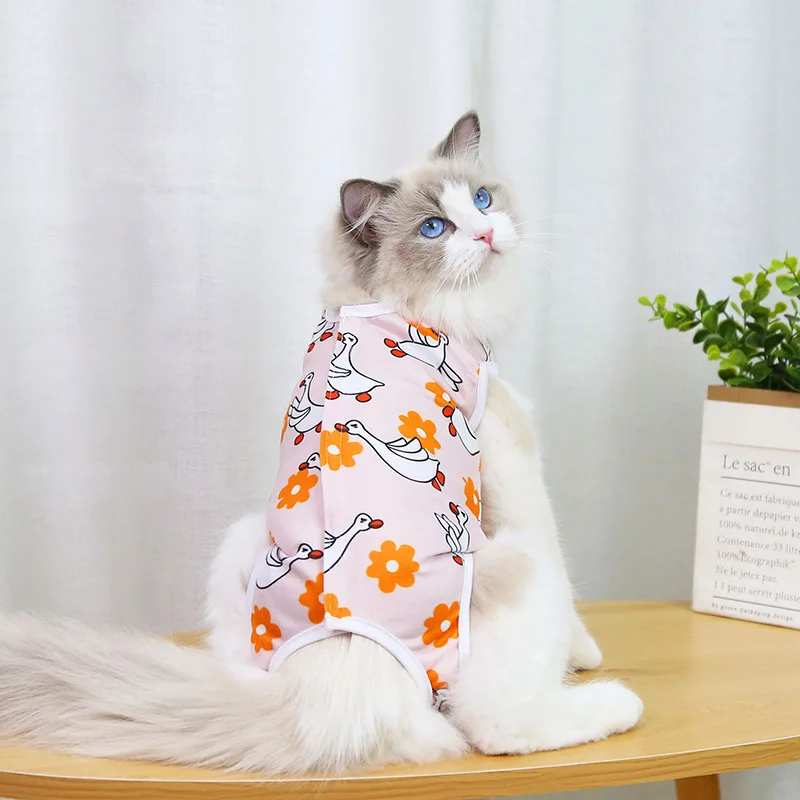 Cat Professional Recovery Suit for Abdominal Wounds or Skin Diseases Spay Suit for Female Cat Neuter Suit for Male Cats