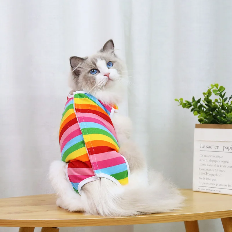 Cat Professional Recovery Suit for Abdominal Wounds or Skin Diseases Spay Suit for Female Cat Neuter Suit for Male Cats