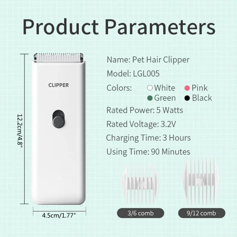Dog Hair Clipper Electric Pet Hair Trimmer Suitable for Shaving Pet Products