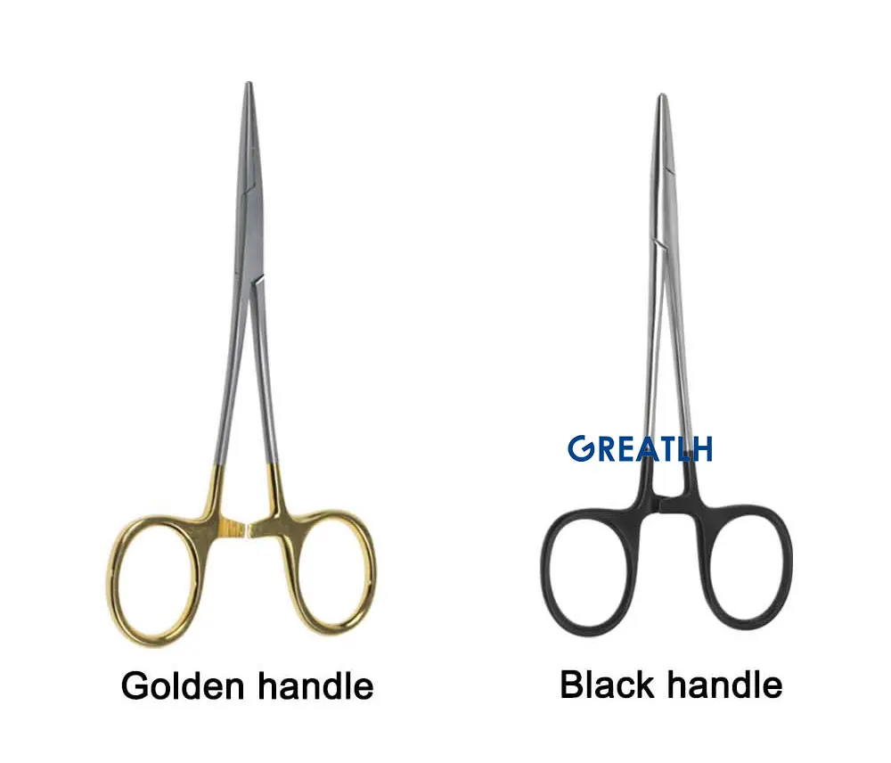 12.5cm Hemostatic Forceps Hemostatic Clamp Curved/Straight Tip Cutter Tool Stainless Steel Ophthalmic Eye Instrument