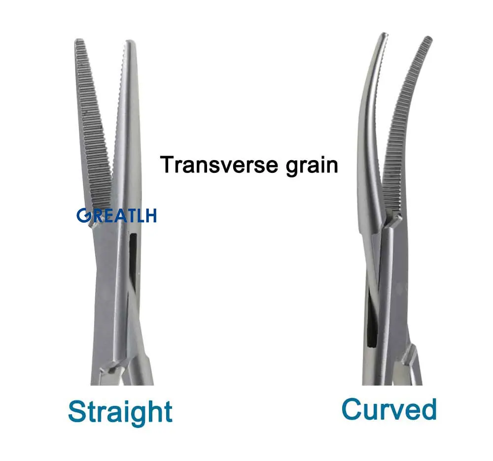 12.5cm Hemostatic Forceps Hemostatic Clamp Curved/Straight Tip Cutter Tool Stainless Steel Ophthalmic Eye Instrument