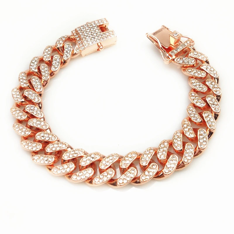 Luxury Cuban Link Cat Necklace Gold Chain Collar for Cats, Kitten Puppy Luxury Rhinestone Jewelry Wedding Prom Accessories