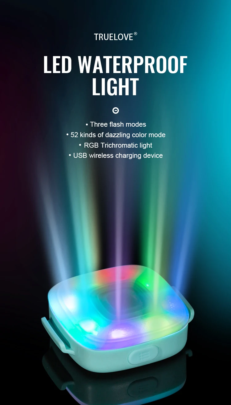 Truelove Safety LED Light for Pet Wear Collar Harness Backpack with Water Resistant and Long Continuous Battery Life TLD19102