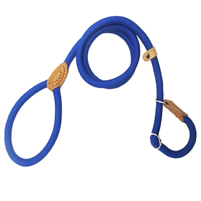 Dog Walking Leash Slip Rope Lead Leash Heavy Duty Braided Rope Adjustable Loop Collar Training Leashes for Large Dogs