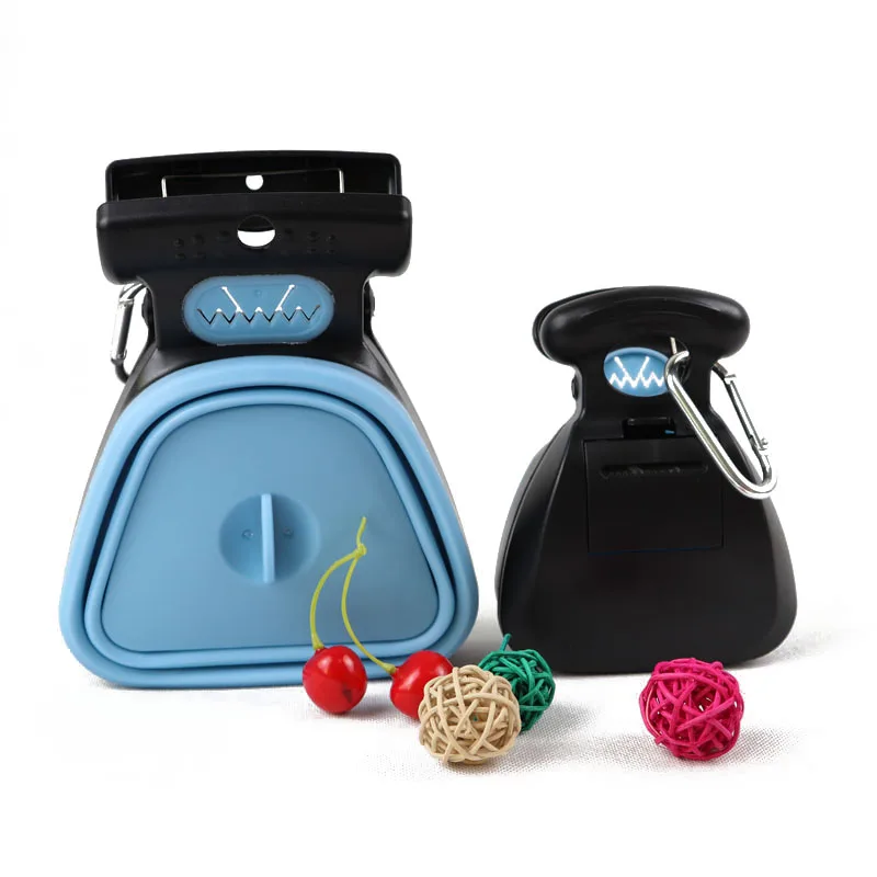 Dog Pet Travel Foldable Pooper Scooper With 1 Roll Decomposable Bags Poop Scoop Clean Pick Up Excreta Cleaner