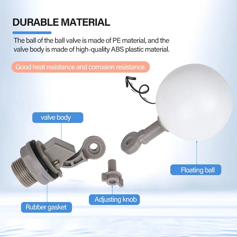 1Pcs 1/2" 3/4" Farm Floating Ball Valve Shut Off Automatic Drinker Bowl Water Tank Fish Tank Water Level Control Water Tower