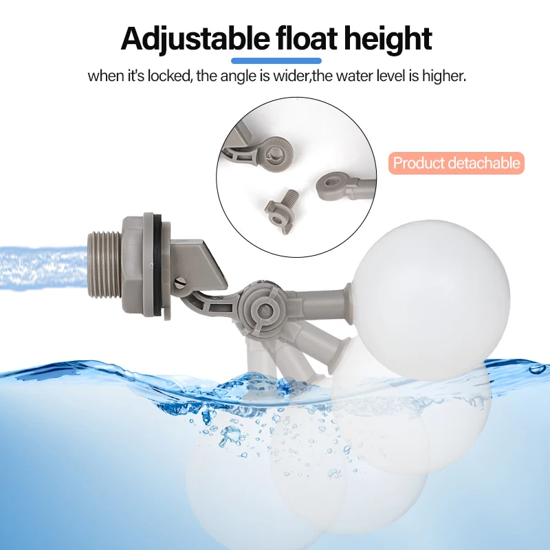 1Pcs 1/2" 3/4" Farm Floating Ball Valve Shut Off Automatic Drinker Bowl Water Tank Fish Tank Water Level Control Water Tower