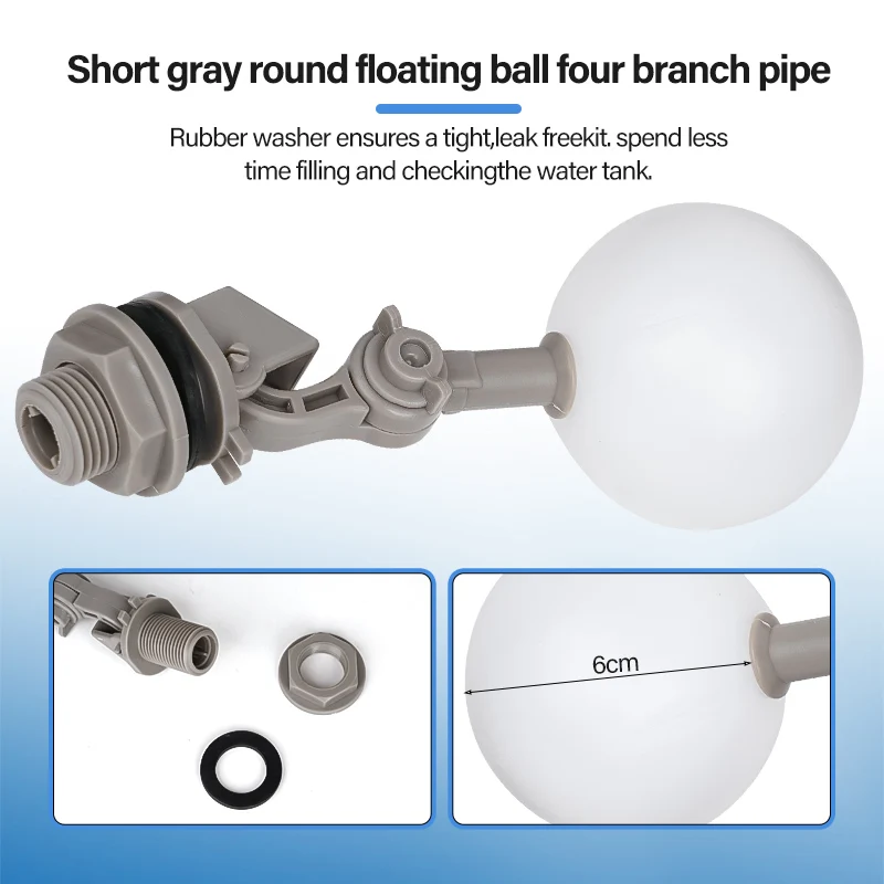 1Pcs 1/2" 3/4" Farm Floating Ball Valve Shut Off Automatic Drinker Bowl Water Tank Fish Tank Water Level Control Water Tower